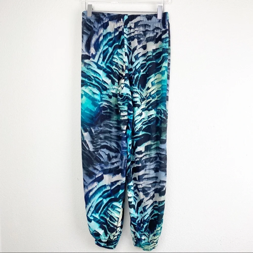JUNE & HUDSON Blue Wide Leg Cuffed Jogger Pant Med